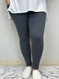 Charcoal Gray Leggings w/ Pockets look