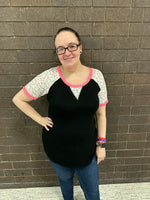 Itty Bitty Floral Reverse Stitch Top