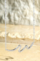 Brass with Pave Crystal Necklace
