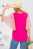 Perfect Touch Chiffon Wing Sleeve Top