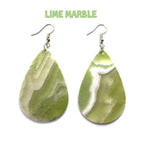Smooth Marble Leatherette Earrings