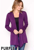 Essential Knit Cardigan - Purple